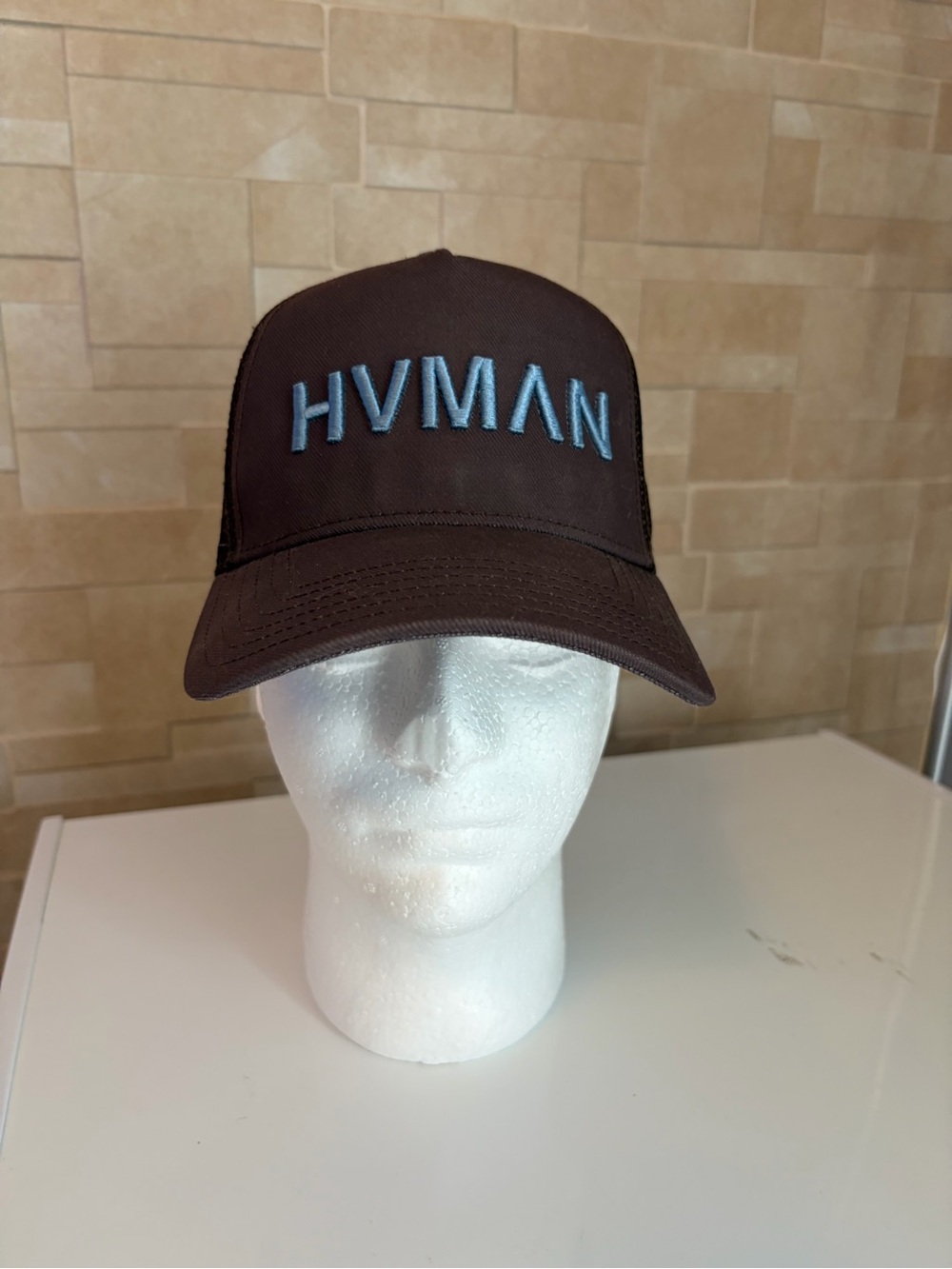 Hvman Brown Mesh-Back Trucker Cap